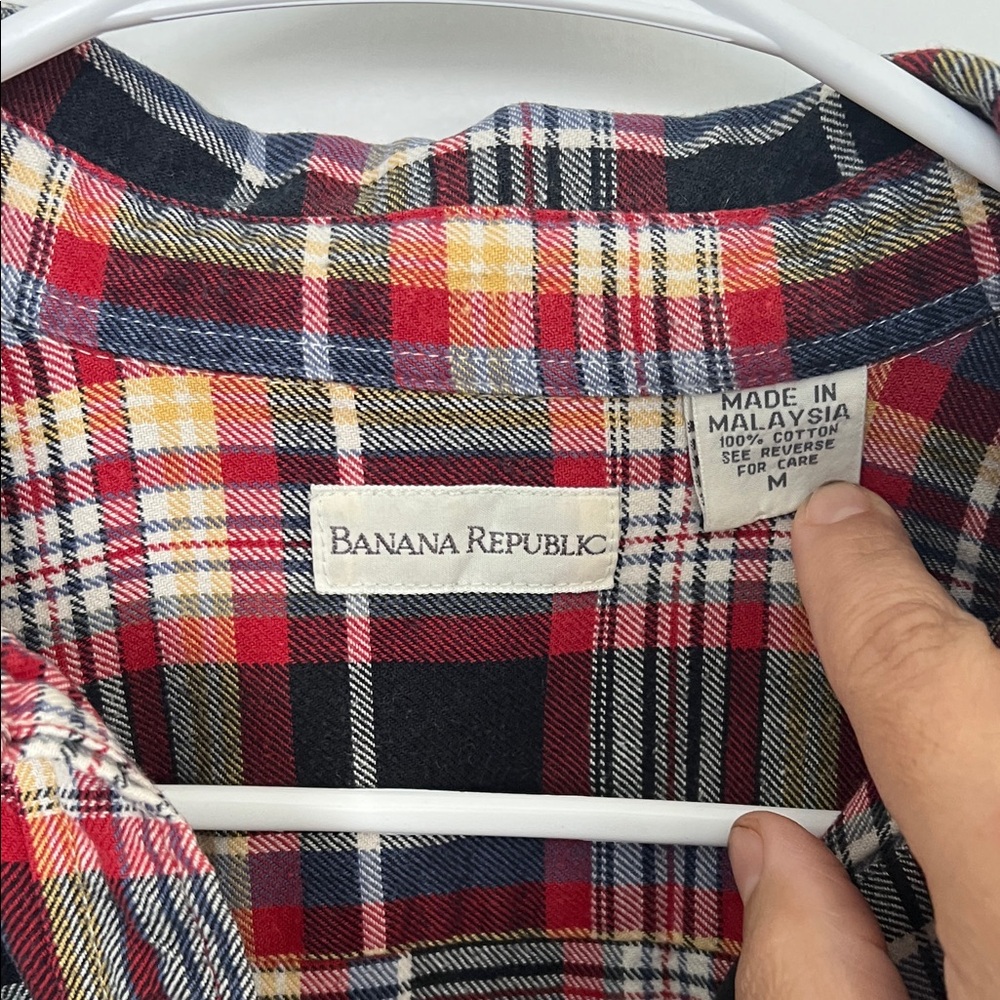 Banana Republic Red and Black Checkered Shirt flannel shirt